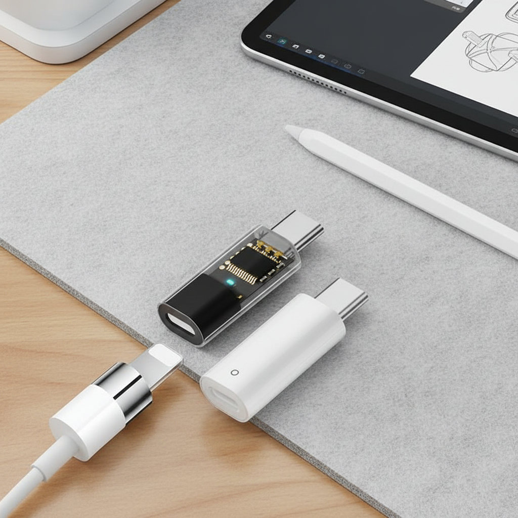 Adaptador USB C Fonken para Apple Pencil 1a Geração, Pareamento Bluetooth para iPad 10/11a Geração