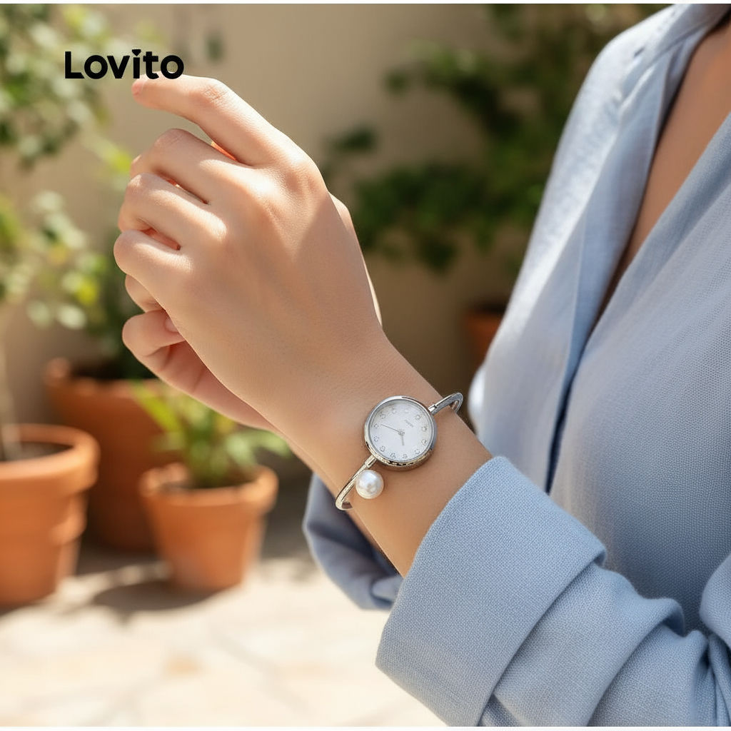 Lovito Relógio Casual de Quartzo para Mulheres LFA86253