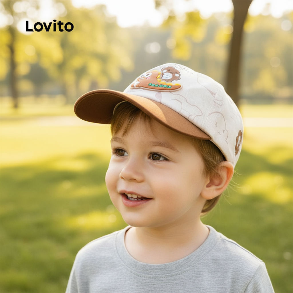 Lovito Infantil Boné Casual para Bebês e Crianças LFA102122