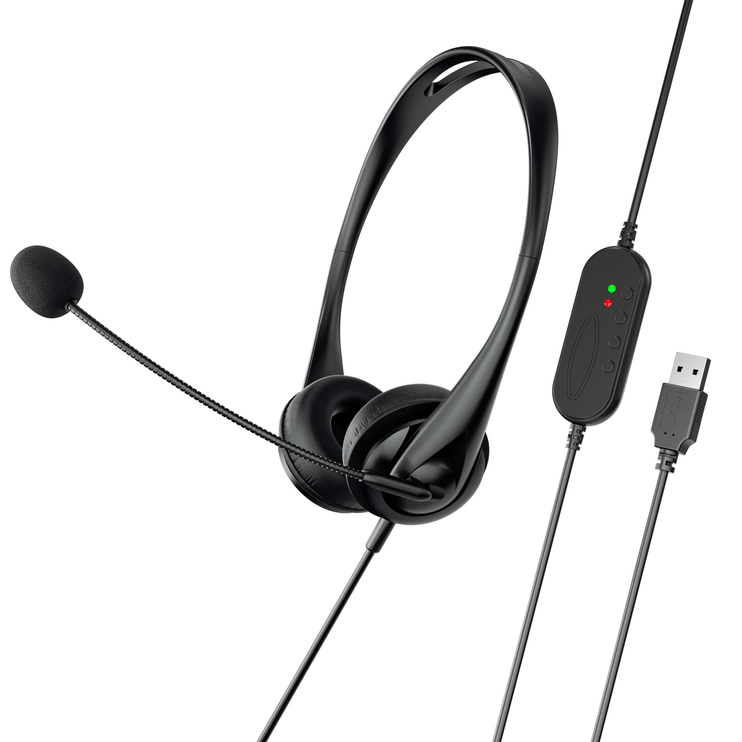 Fone De Ouvido USB Com Fio G011 Microfone Para Call Center Cancelamento De Ruído Fones Confortáveis Computador Controle