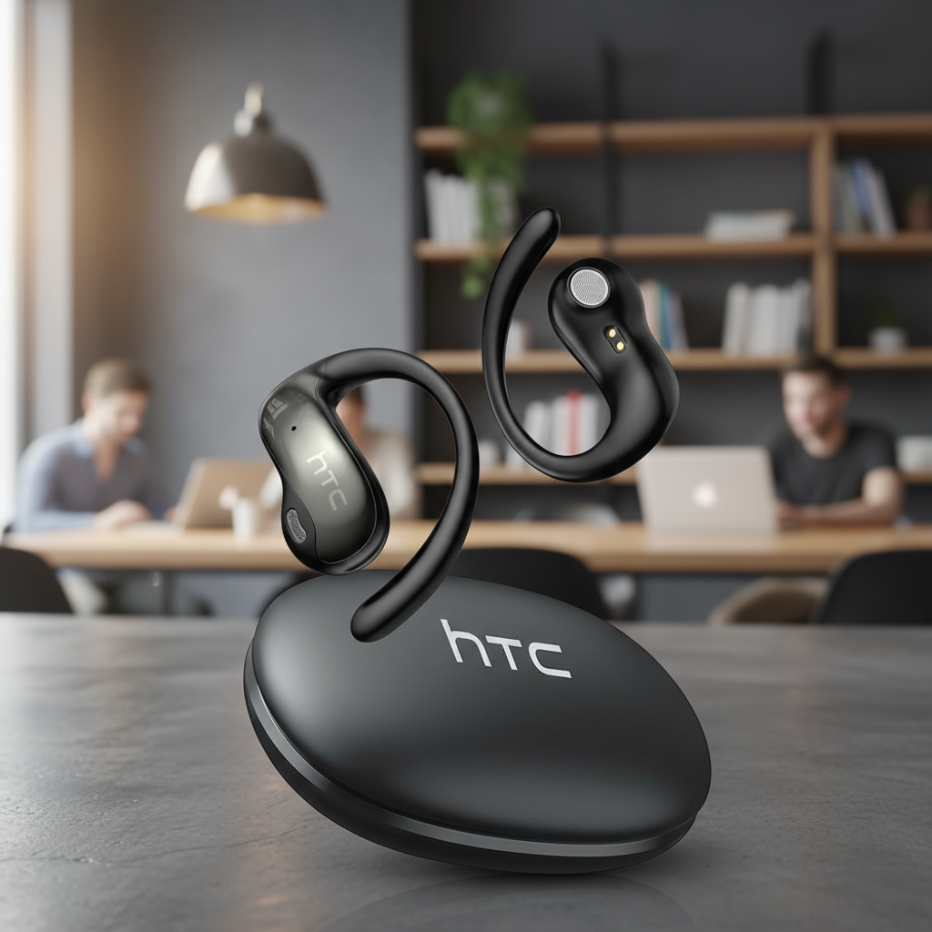 HTC NE19 Fones de Ouvido Bluetooth 6.0 HiFi Estéreo AI Tradução Impermeáveis Alta Qualidade Sem Fio