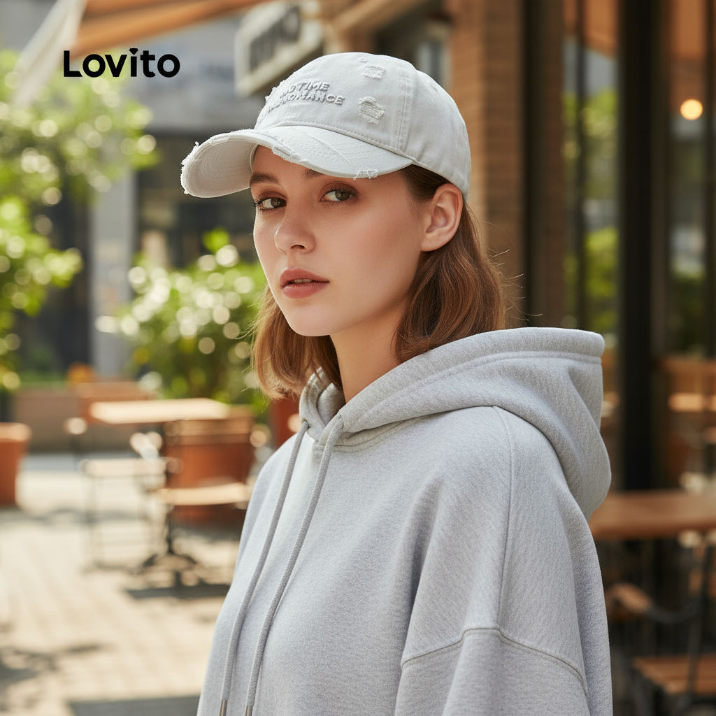 Lovito Boné Minimalista para Uso Casual LFA99018 em Oferta na Shopee