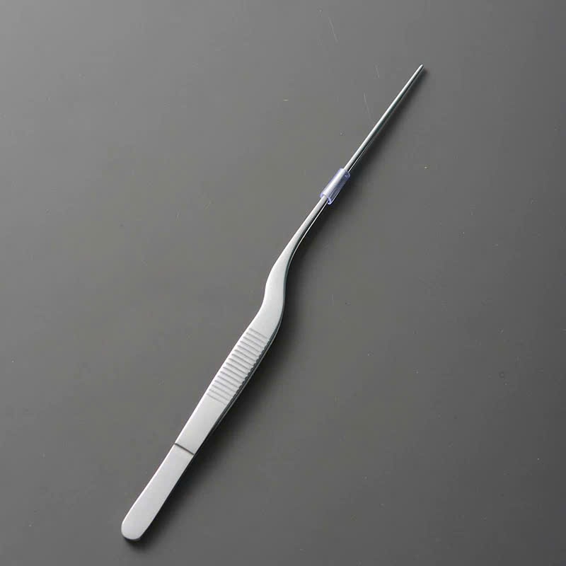 Pinça de aço inoxidável de dentes finos, removedor de cera de ouvido, pinça de ouvido média, kit de limpeza de ouvido.