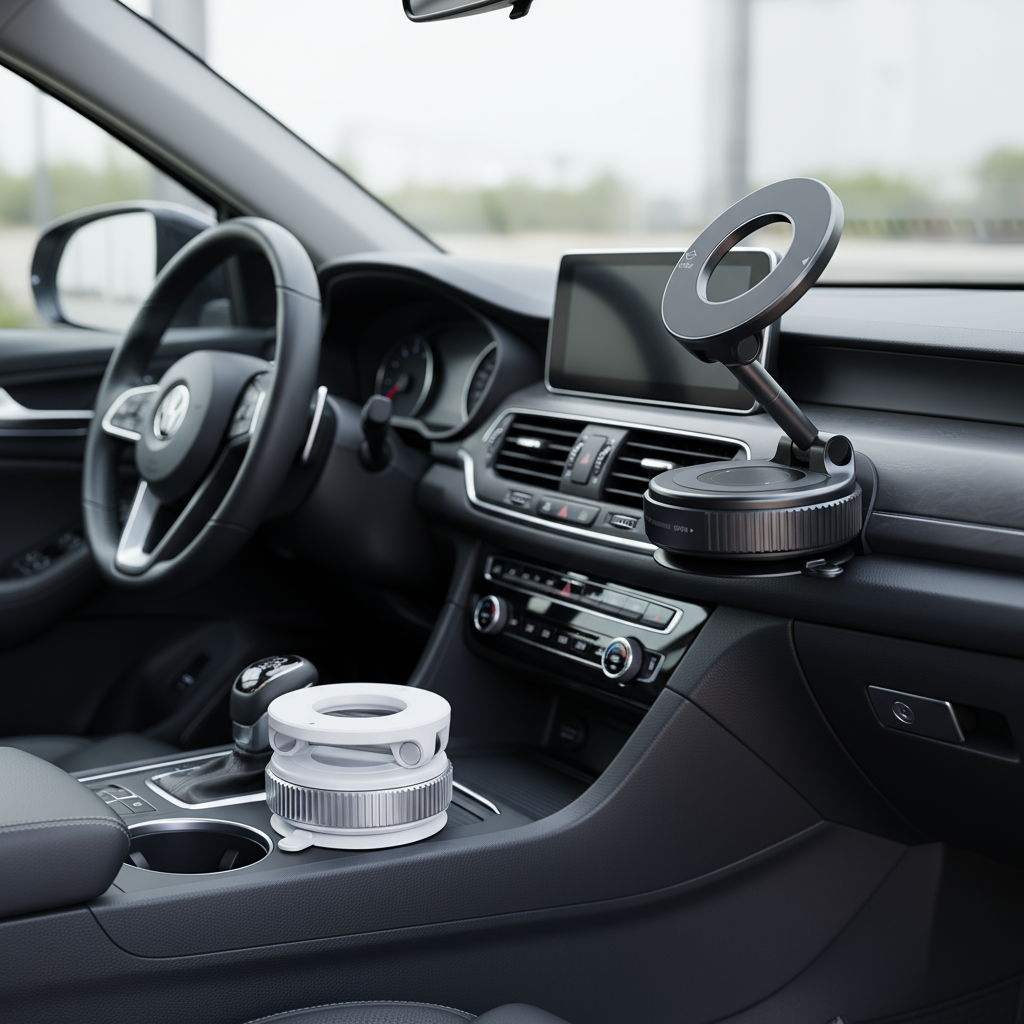  Suporte Magnético Dobrável para Celular em Carro com GPS, Vídeo e Transmissão ao Vivo com Ventosa de Mesa