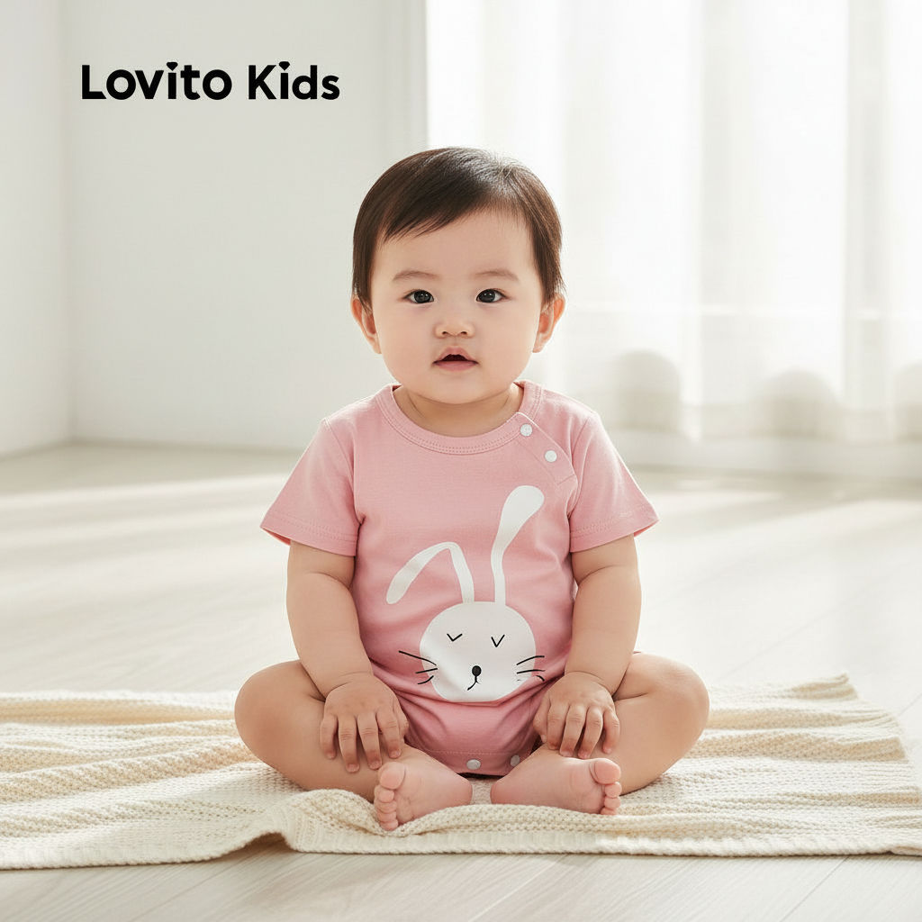 Lovito Body Bebê Conforto Fivela Macia Primavera Verão Rosa Infantil LNL106097 em Oferta na Shopee
