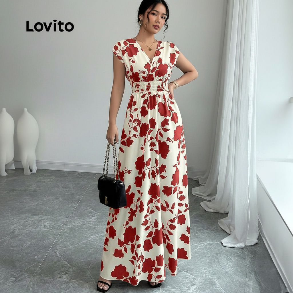 Lovito Vestido Boho Feminino Primavera/Verão LK2LD133