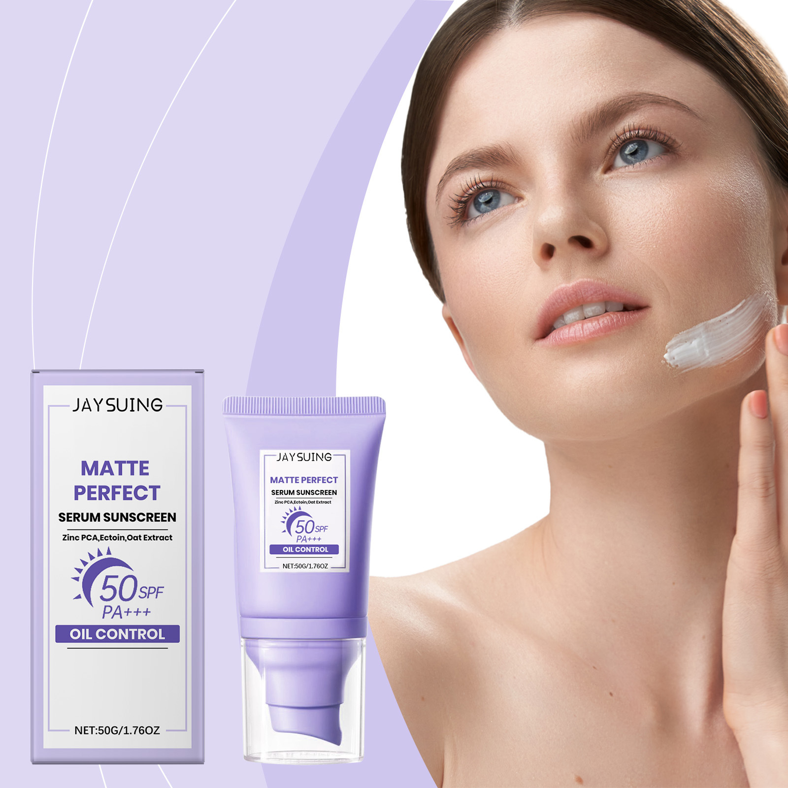 Creme protetor solar facial FPS 50+ PA+++, protetor solar hidratante para rosto e corpo, protetor solar hidratante