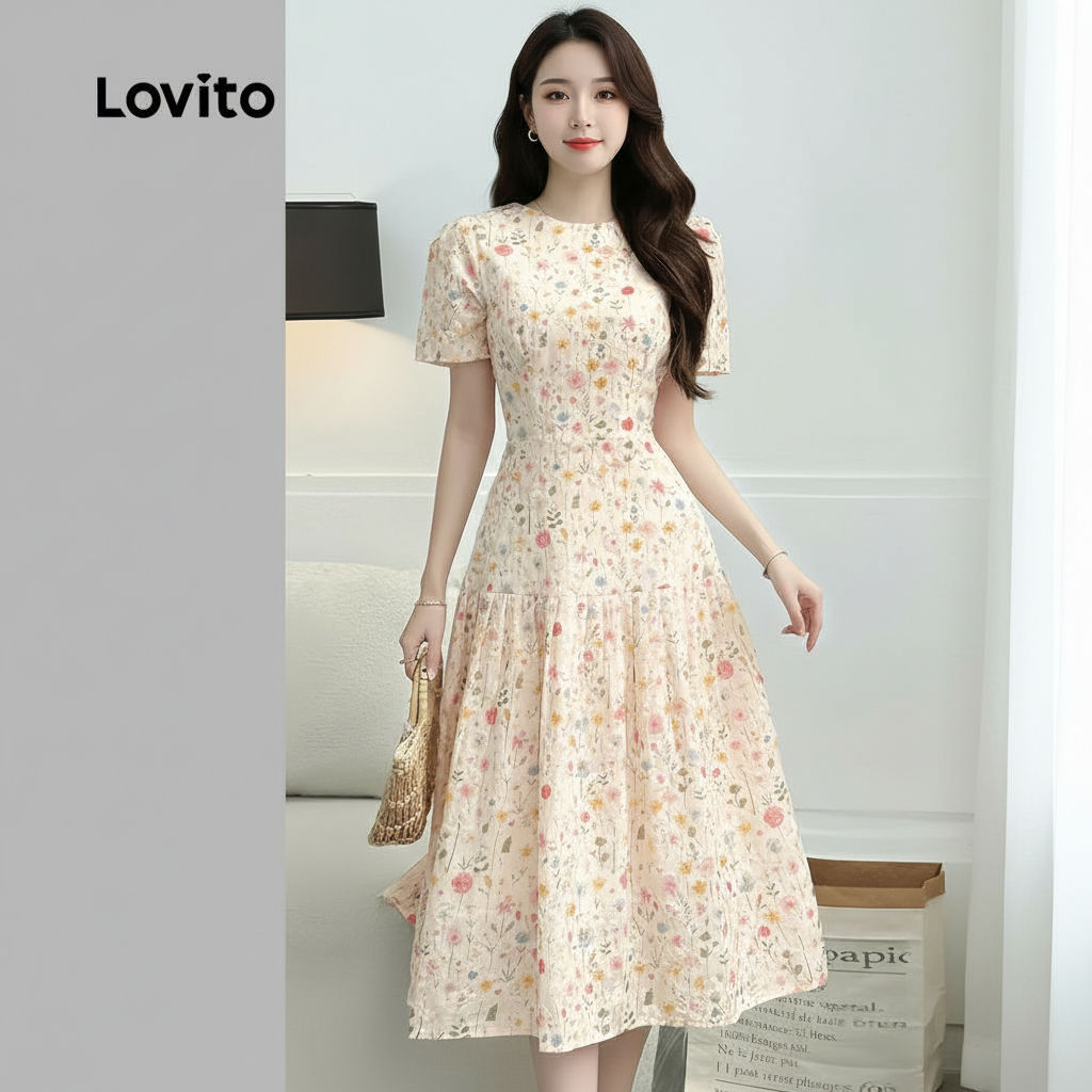 Lovito Refine Vestido Feminino com Zíper para Primavera e Verão L154ED375 em Oferta na Shopee