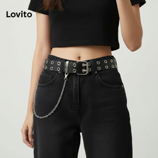 Lovito Cinto Fino de Corrente Feminino L60AD093 (Preto) em Oferta na Shopee