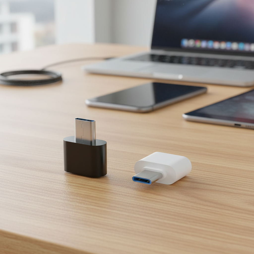  Adaptador USB tipo C permite a transferência de dados entre computadores, telefones, mouses, teclados e dispositivos