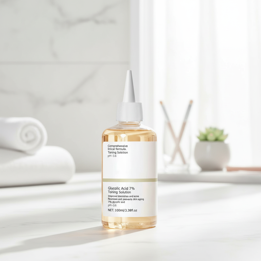 100ml Solução Tonalizante de Ácido Glicólico 7% para Tratar Acne e Refrescar a Pele Loção Rejuvenescedora