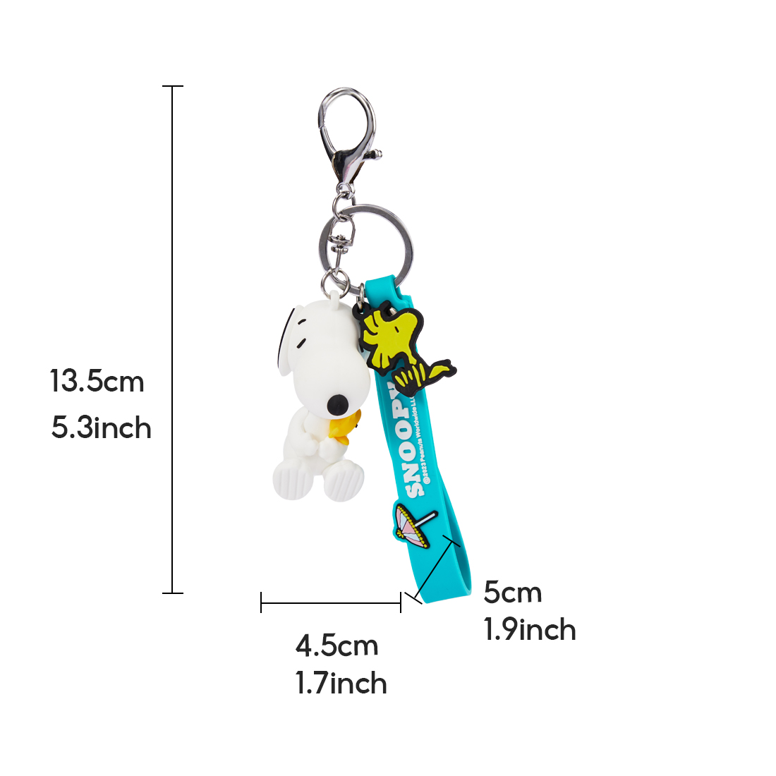 MINISO série de viagem de verão snoopy - chaveiros 3d fofos e colecionáveis (poses em pé e sentada) 4,5 cm × 5 cm × — imagem 2 de 2