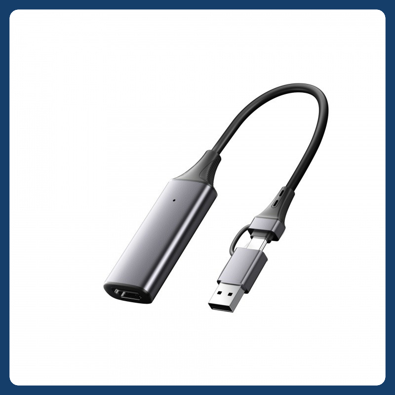 Placa de captura de vídeo HDMI 1080p 60Hz, gravador de vídeo HDMI para USB Tipo C para PC, Live Pro