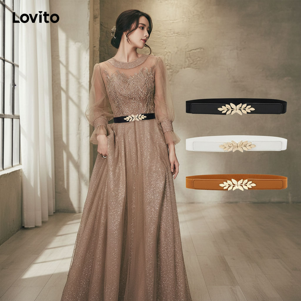 Lovito Cinto Sofisticado e Estiloso LFA105226 em Oferta na Shopee