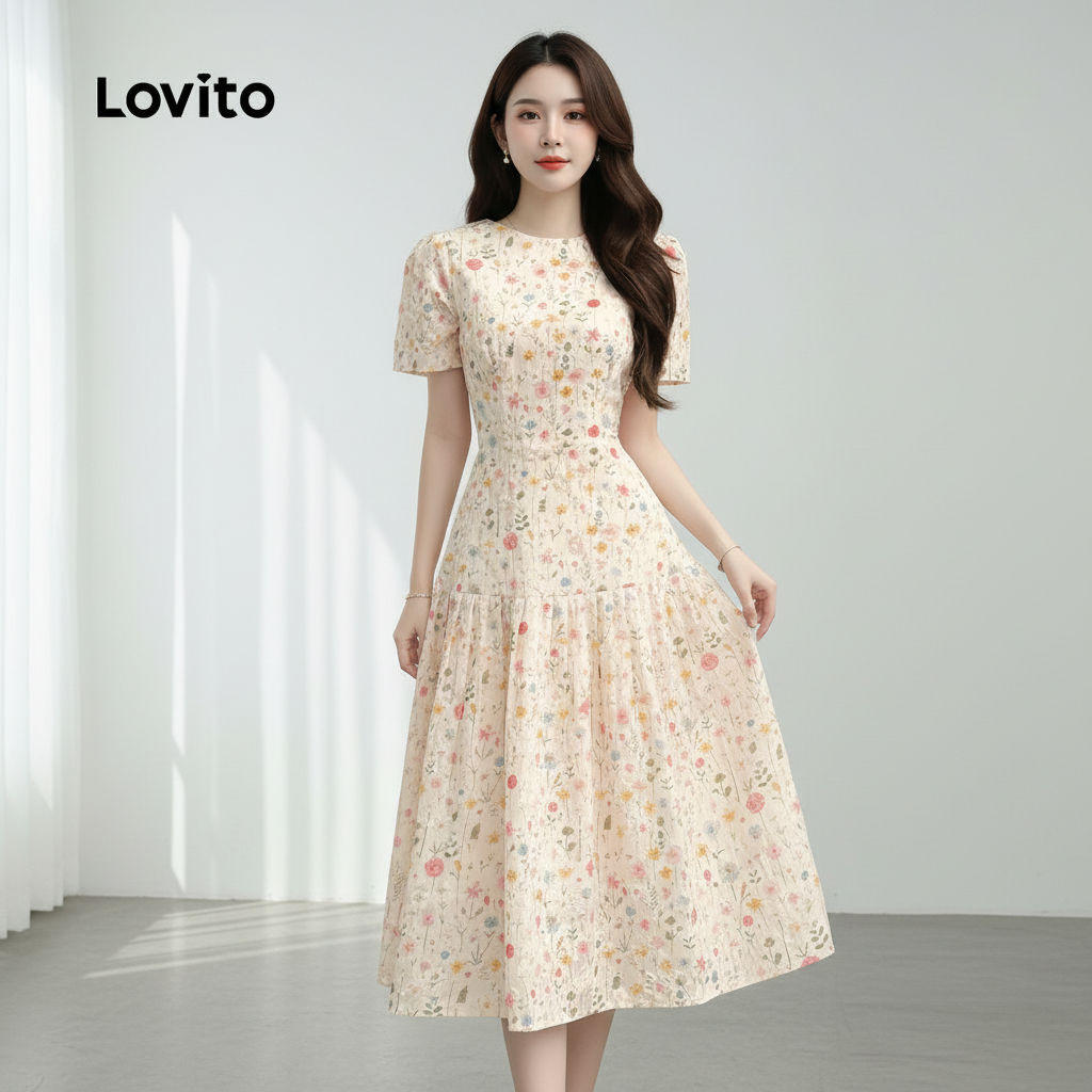 Lovito Refine Vestido Feminino com Zíper para Primavera e Verão L154ED375 em Oferta na Shopee