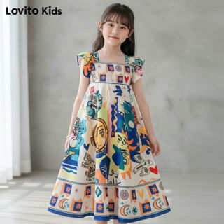 Lovito Vestido Boho Infantil Leve e Macio Para Menina LNL106071 em Oferta na Shopee