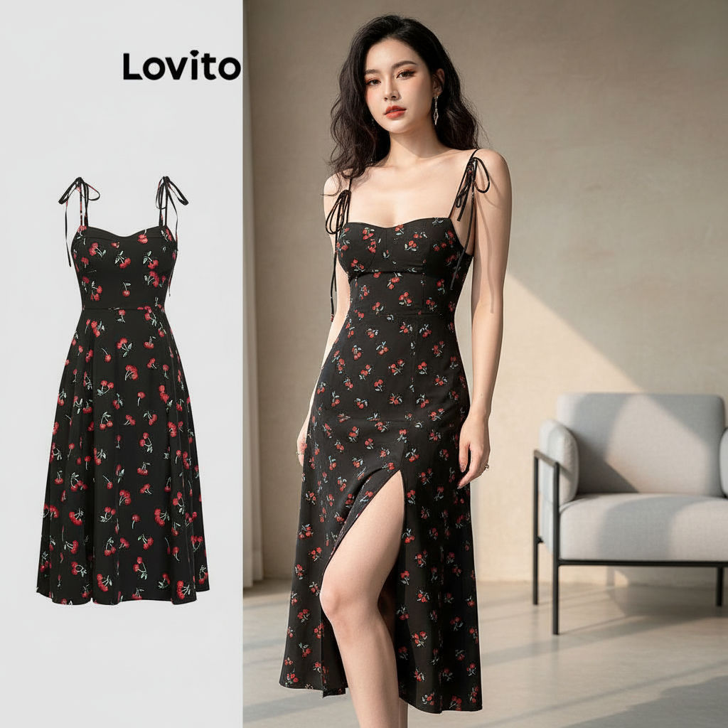 Lovito Vestido Feminino Estilo Boho Com Estampa Floral L91AD178