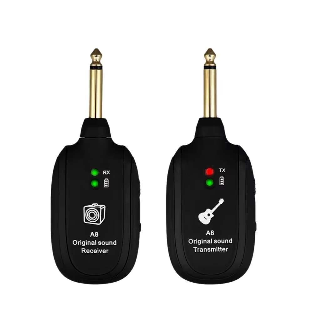 Miwayer A8 Sistema Sem Fio para Guitarra Transmissor Receptor Embutido Transmissor de Guitarra Sem Fio Recarregável