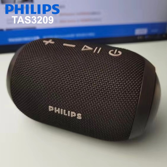PHILIPS TAS3209 Alto-falante Bluetooth portátil sem fio, alto-falante externo com microfone, super graves, à prova
