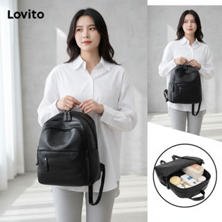 Lovito Mochila Multifuncional Casual Feminina Grande Capacidade LFA60223 em Oferta na Shopee