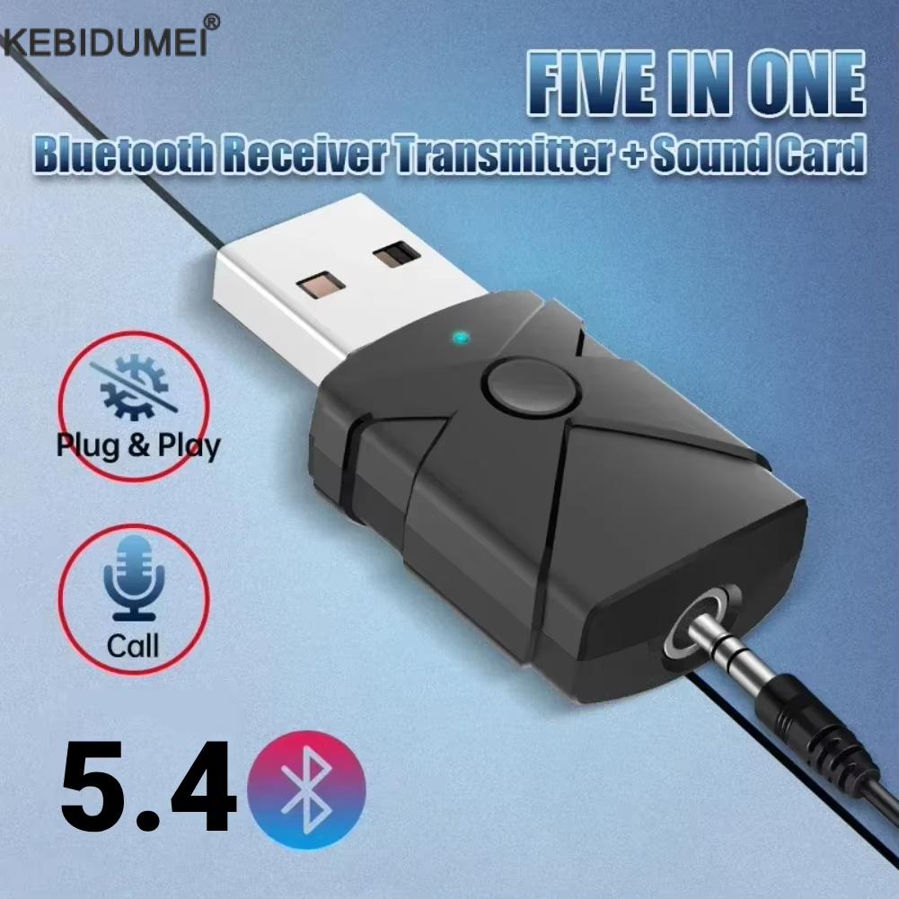 USB Bluetooth 5.4 Receptor Transmissor Adaptador De Áudio 3.5mm AUX Para TV Computador Carro Pro Elite X