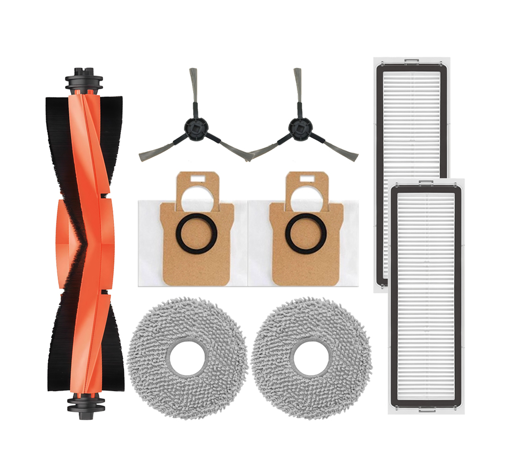 Para os acessórios do robô Xiaomi Vacuum X20+ / X20 PLUS / X10+: escova principal, escova lateral, filtro, pano de
