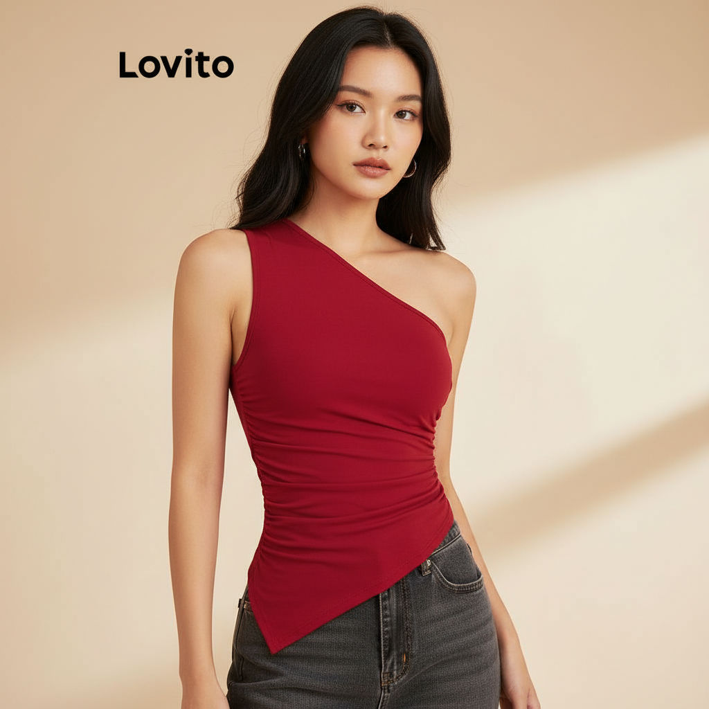 Lovito Regata Casual Lisa Franzida Feminina L104ED738