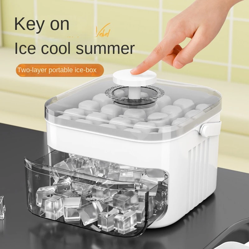 Bandeja De Gelo Quadrada Prensada Do Molde Congelado Cubo Produto Comestível Para O Uso Caseiro Da Geladeira — imagem 1
