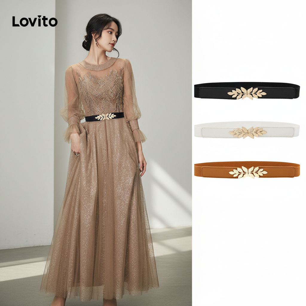 Lovito Cinto Sofisticado e Estiloso LFA105226 em Oferta na Shopee