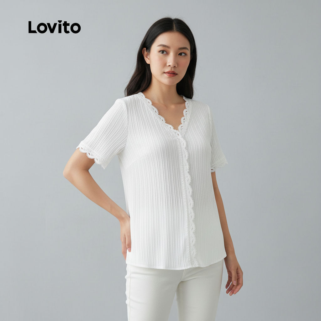 Blusa Feminina Plus Size Elegante Lisa Com Trança Para Verão Primavera LBL22639 em Oferta na Shopee