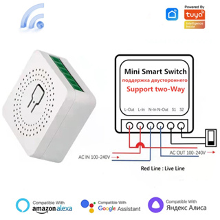 Funciona com o Tuya 16A MINI Interruptor Wifi DIY Controle Remoto Bidirecional Temporizador Relé Automação Para Smart em Oferta na Shopee