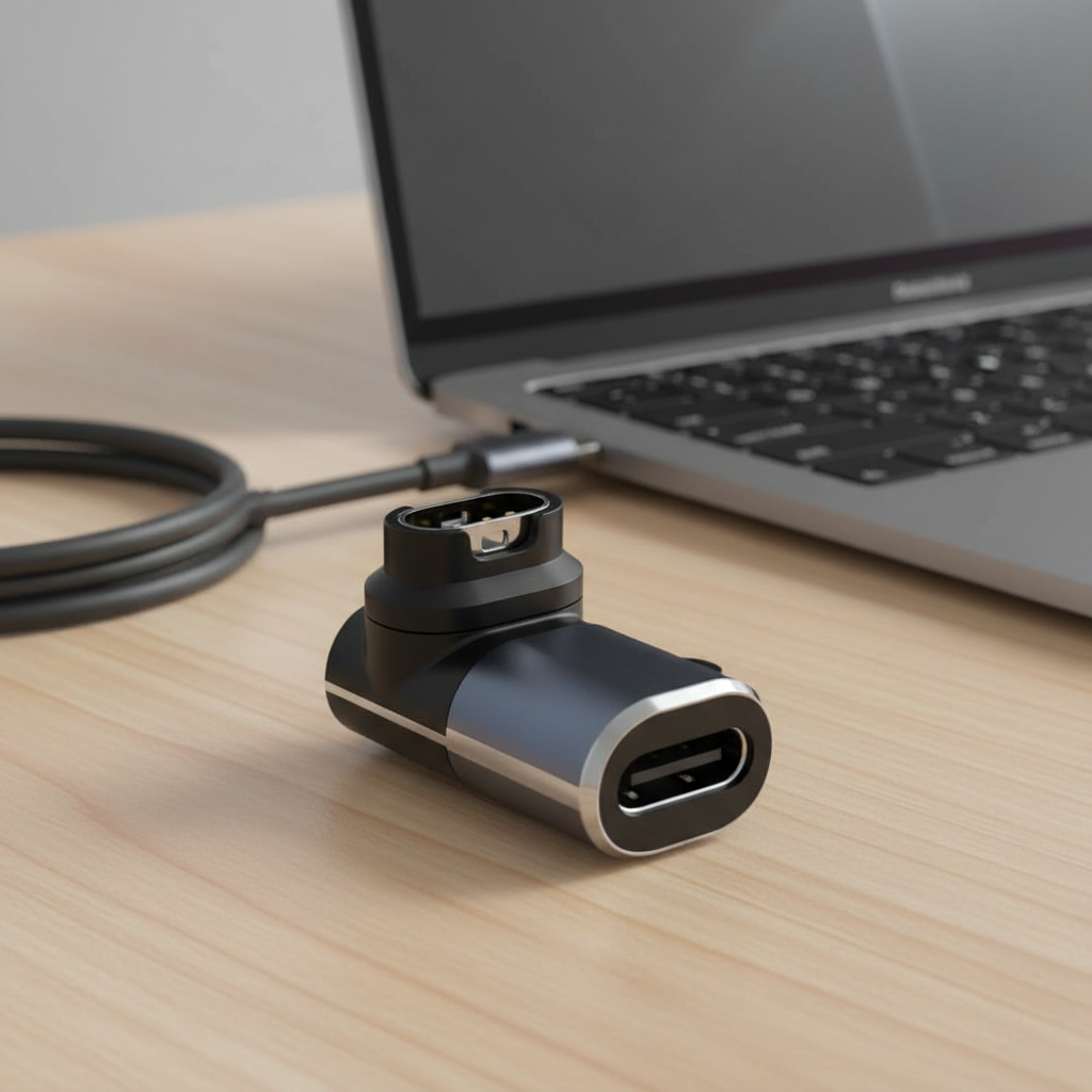 Cabo de Carregamento USB-C Adaptador para Garmin Fenix 8 7 7S 7X 6S 6 Forerunner 955 965 Quatix Smartwatch