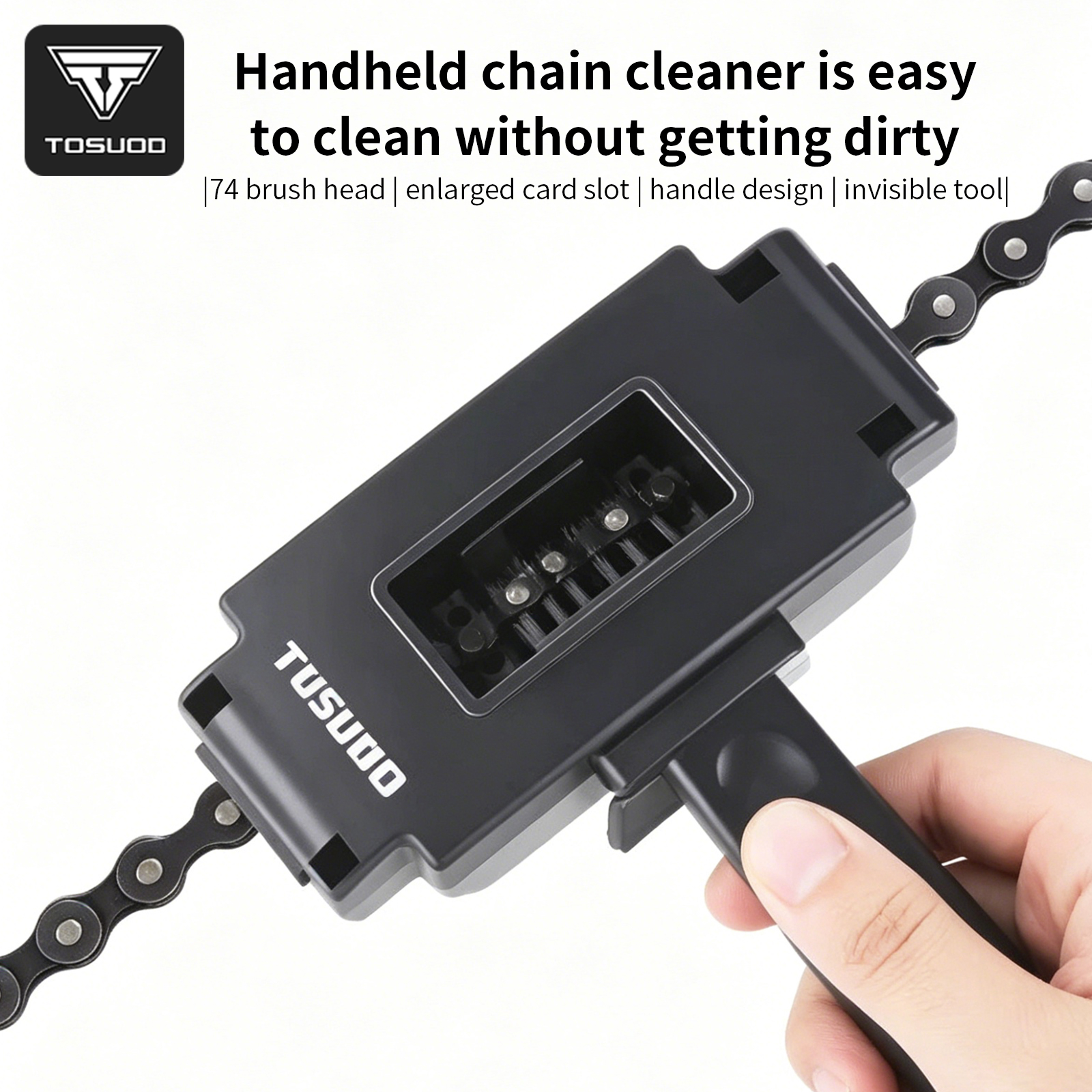 Conjunto de ferramentas portátil para limpeza de corrente de bicicleta TOSUOD, para manutenção de transmissão de MTB e
