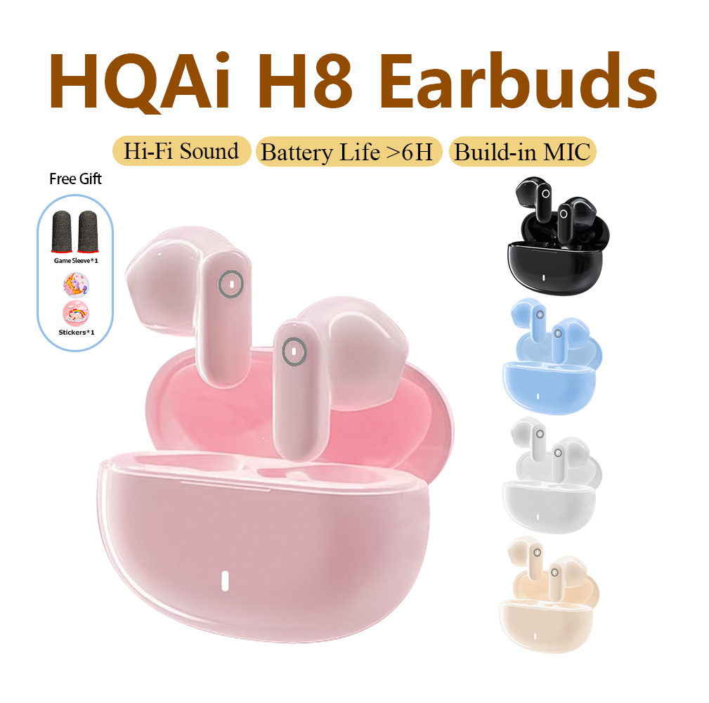 Hqai I12 Fones de Ouvido Tws Sem Fio Bluetooth Fone Hi-Fi HD Chamada Colorido Redução Ruído Esportes Todos Os Telef - Miniatura 3