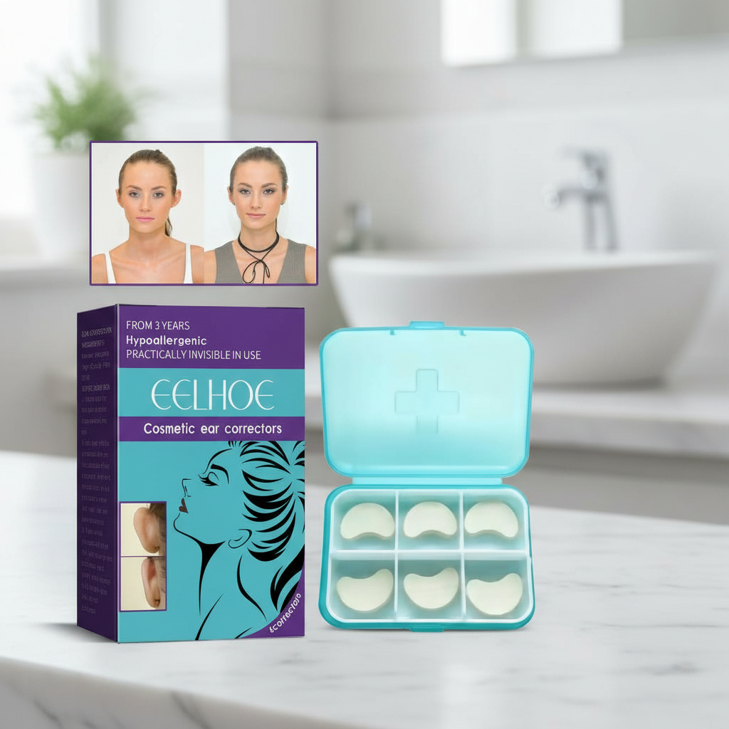 Adesivos invisíveis para orelha, Corretores de silicone para orelha em valgo, Fixador de orelha grande, Modelador de