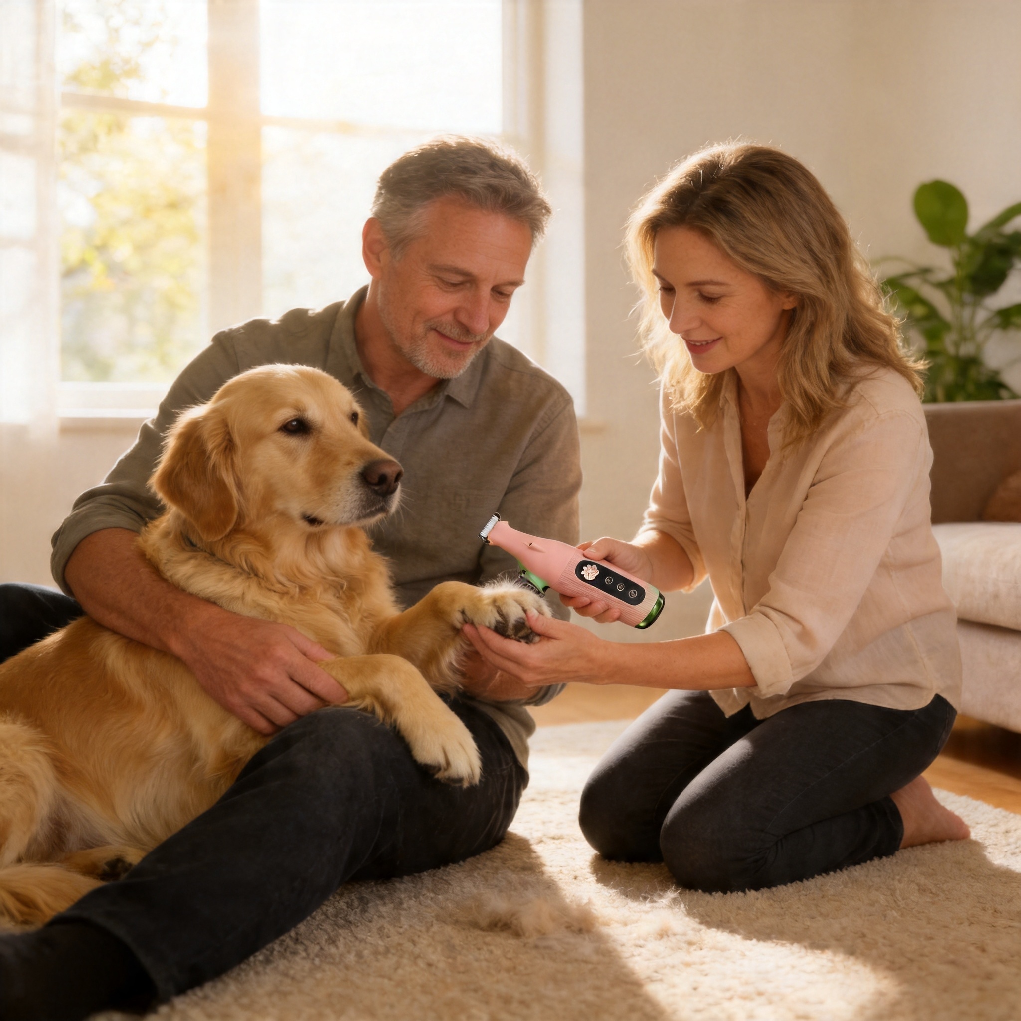 Aparelho de tosa para pets à prova d'água, recarregável, para gatos, cortador para patas, olhos e cauda, com luz, para