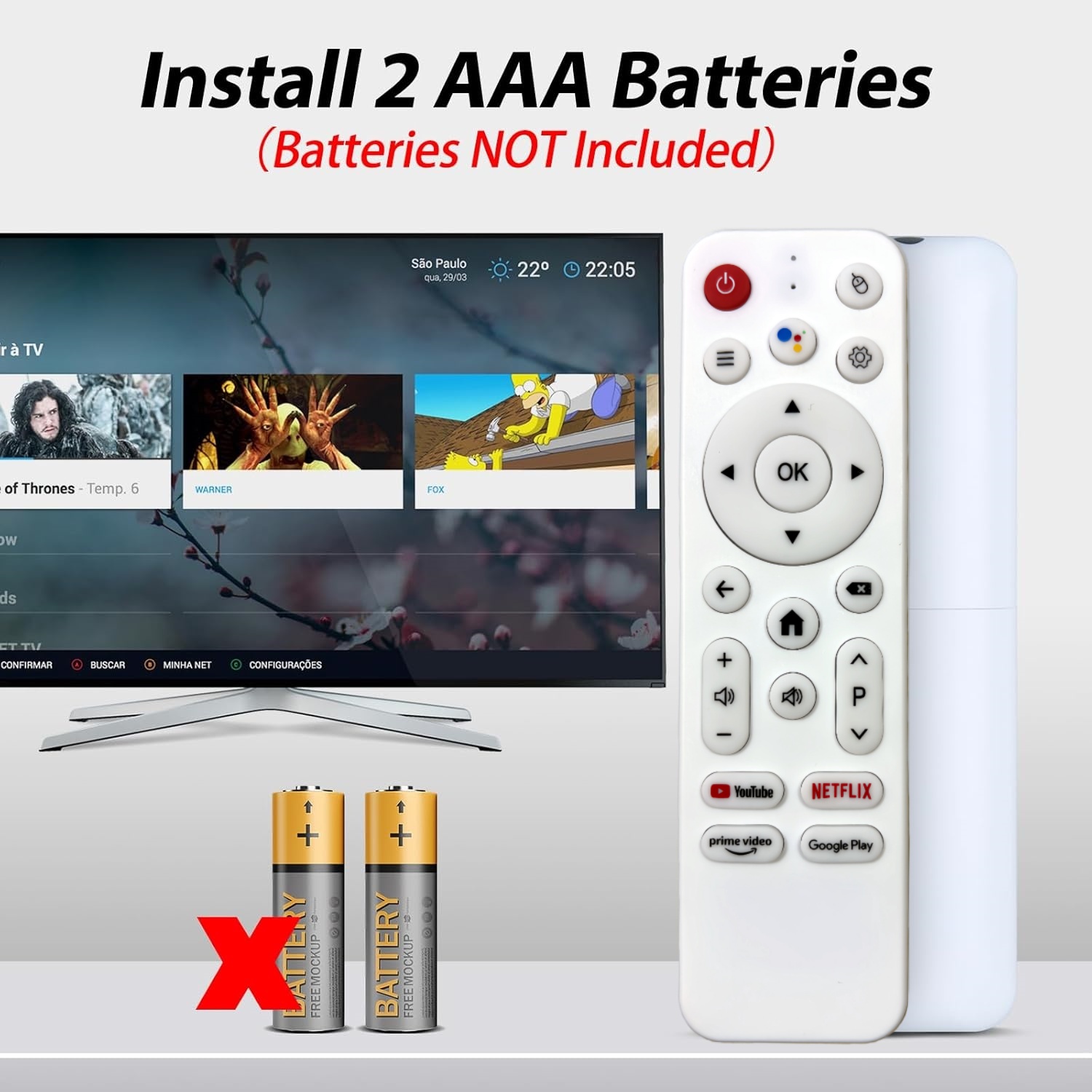 H313 Novo Controle Remoto IR Para H313 TV Stick , Android 14.0 Streaming Vara Box (Sem Voz)