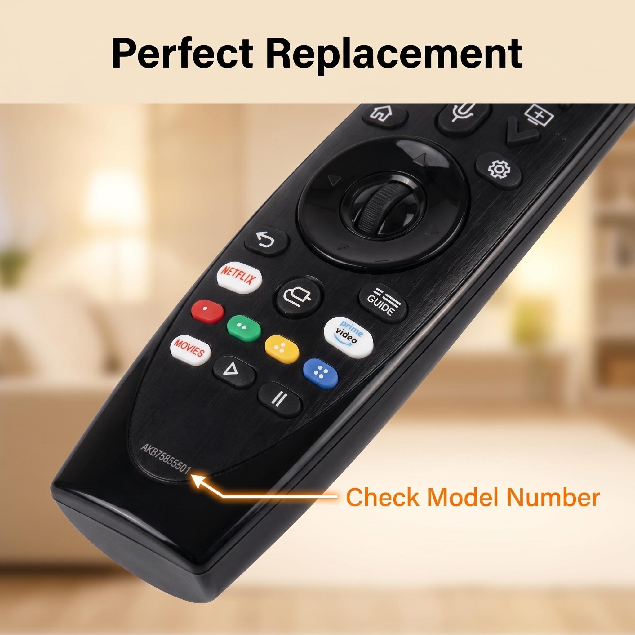 Controle Remoto Magic Motion para LG Smart TV AKB75855501 Voz Bluetooth Substitu
