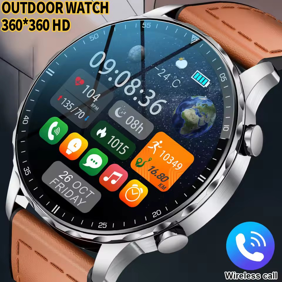 Relógio Smartwatch Feminino e Masculino com Tela HD 1,48 – Chamadas Bluetooth, Monitor Cardíaco, À Prova D’água, Voz,
