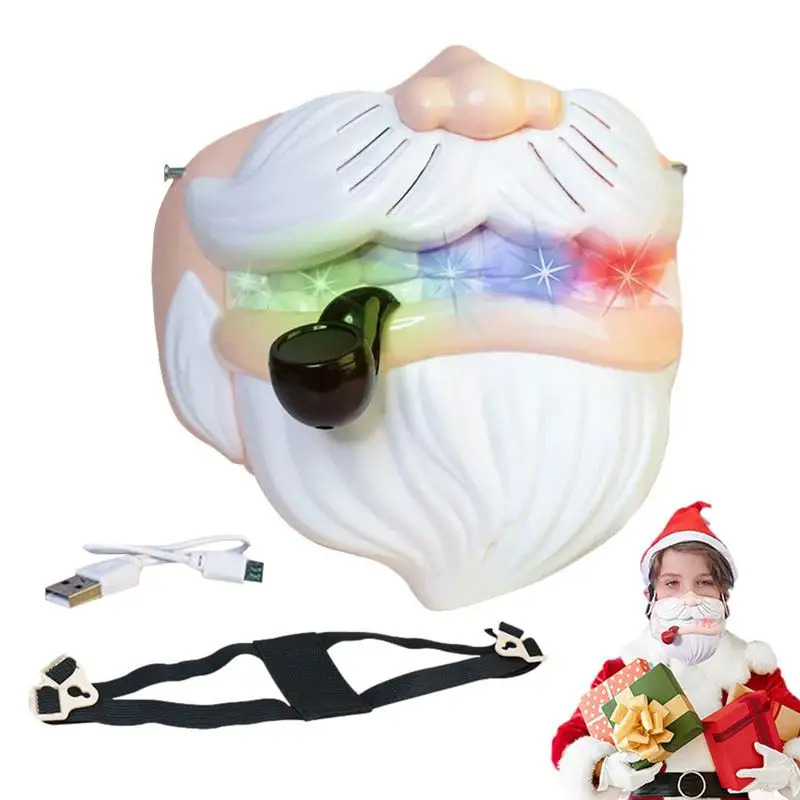 Máscara Facial Brilhante que Muda a Voz, Máscara Facial para Mudança de Voz, Brinquedo de Máscara Facial para Natal,