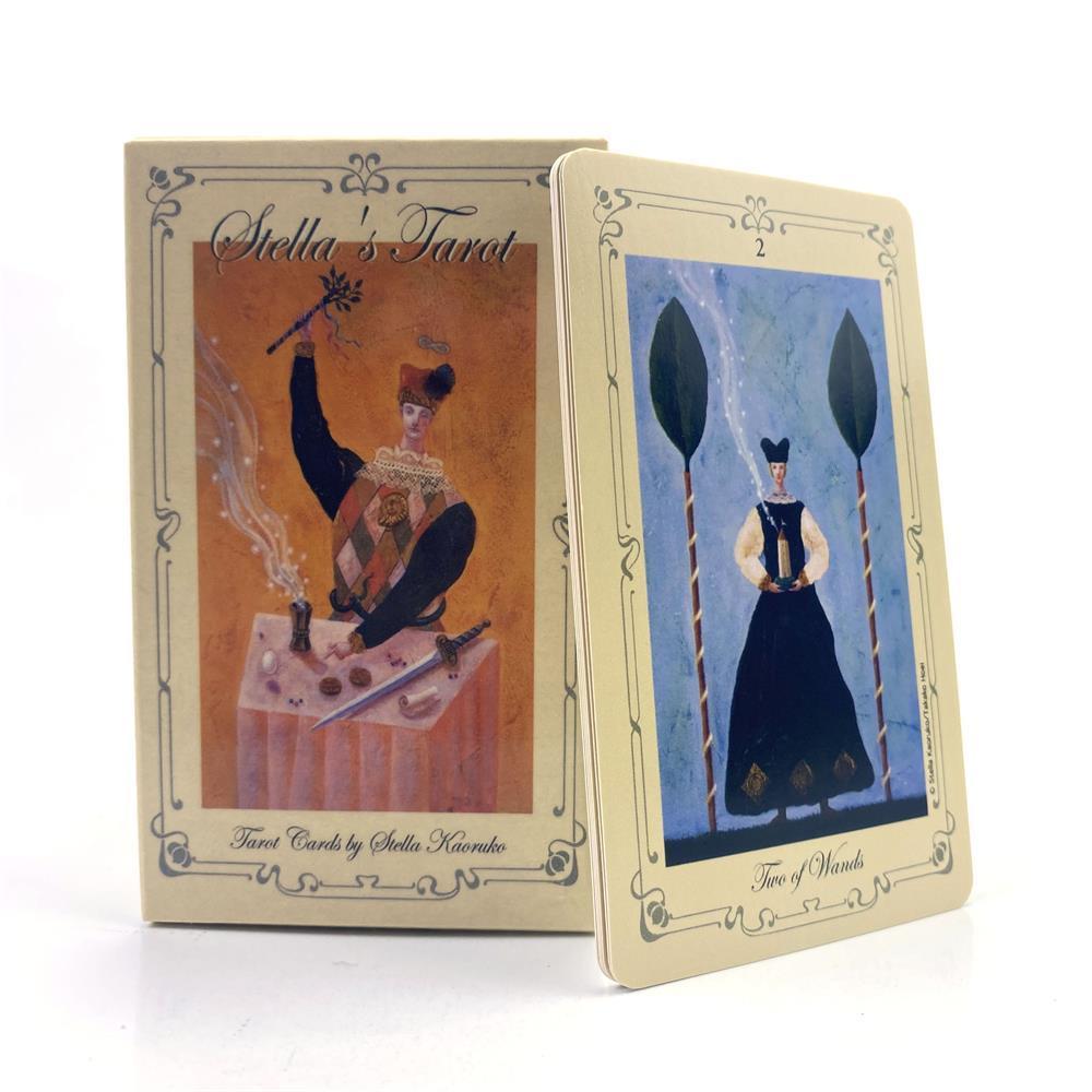 Cartas de Tarot em Inglês para Adivinhação Uso Pessoal Tamanho de Poker Ocultismo Baralho Stella's Tarot Oráculo