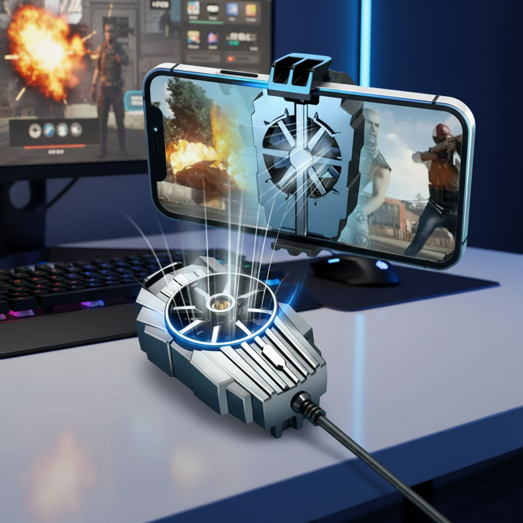 G6 Smartphone Cooler Clip Turbo Silencioso Suporte Gamepad Mudo Resfriamento para iPhone Xiaomi Huawei