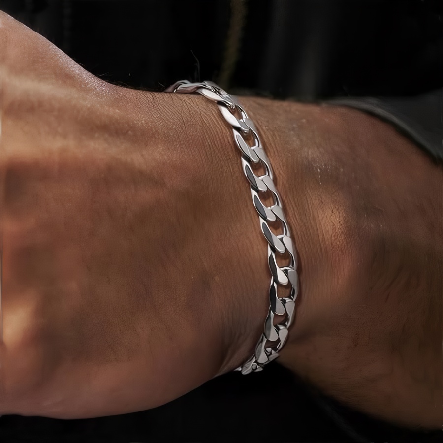 Pulseira Masculina De Elo Cubano Joias Para Festa De Rua