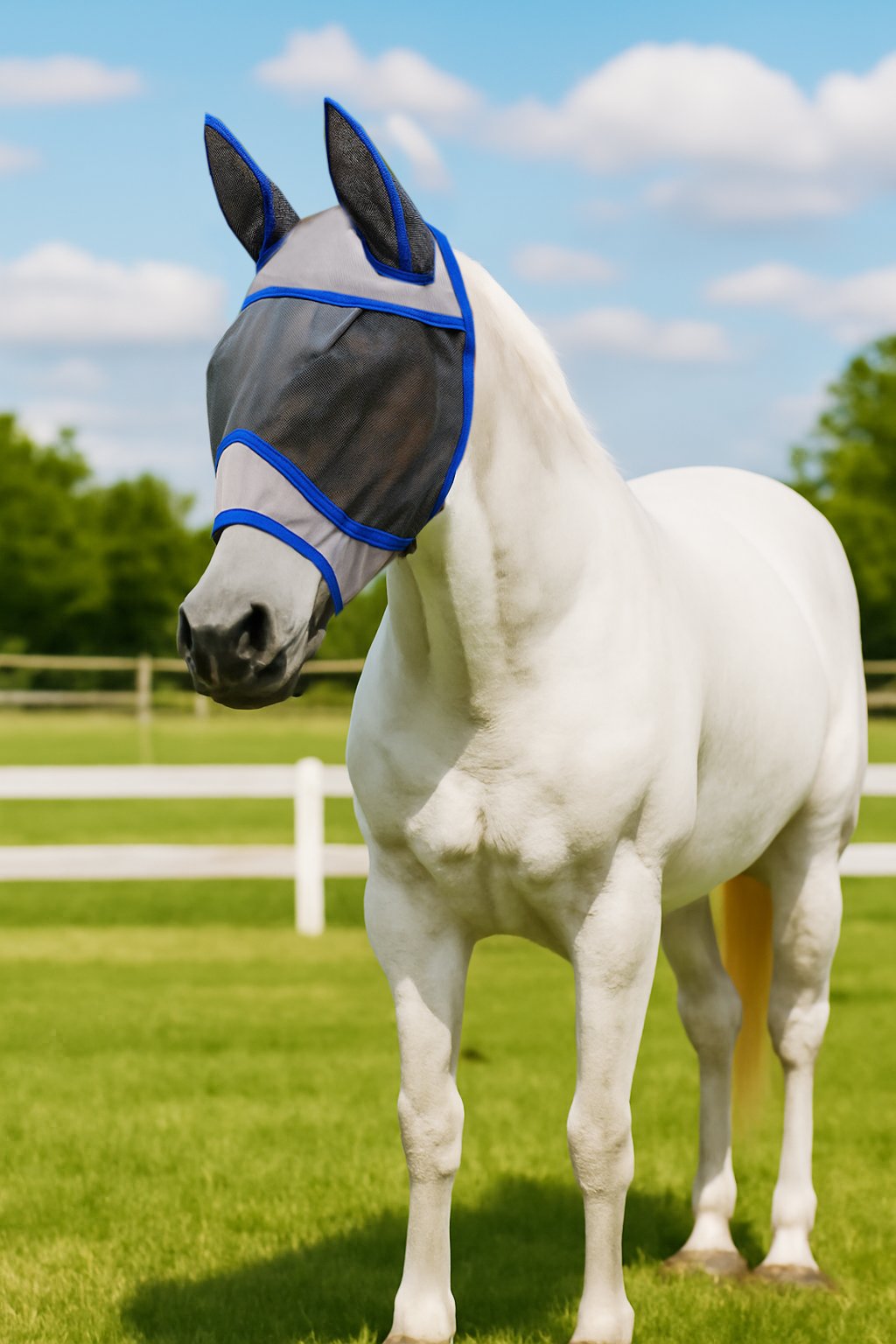 Máscara De Mosca De Cavalo Respirável Anti-Mosquito UVmask Olho Mais Cego Para Capa De Orelha Gatos Cão Mochila Transpor