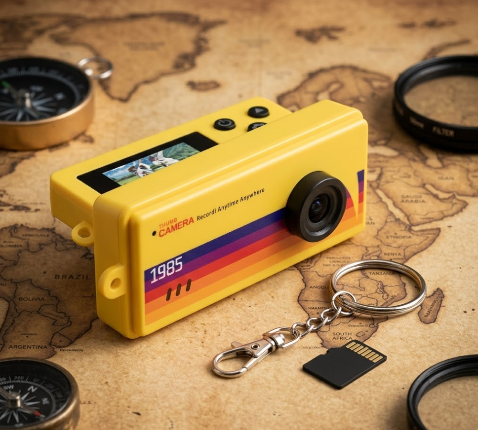 Mini Câmera De Polegar Chaveiro Digital 1080P HD Gravador De Vídeo Bolso Para Presente De Aniversário Vlog