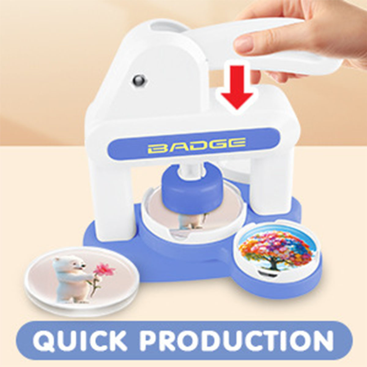 Máquina de Fazer Bottons, Máquina para Bottons DIY, Máquina de Prensa para Bottons 55mm redonda/35mm redonda/formato de