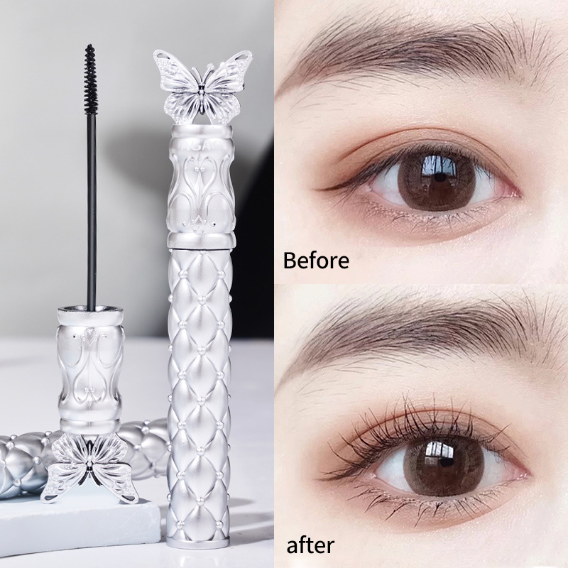 Rímel Duplo de Alongamento de Cílios AGAG, Curvador de Cílios, Espesso, À Prova de Manchas, Fórmula Impermeável para
