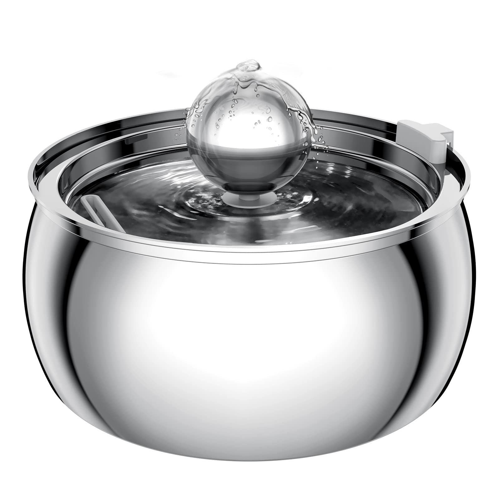 Novo Bebedouro Automático para Pets, Fonte de Água em Aço Inoxidável para Gatos com Filtro de Água Corrente, Base