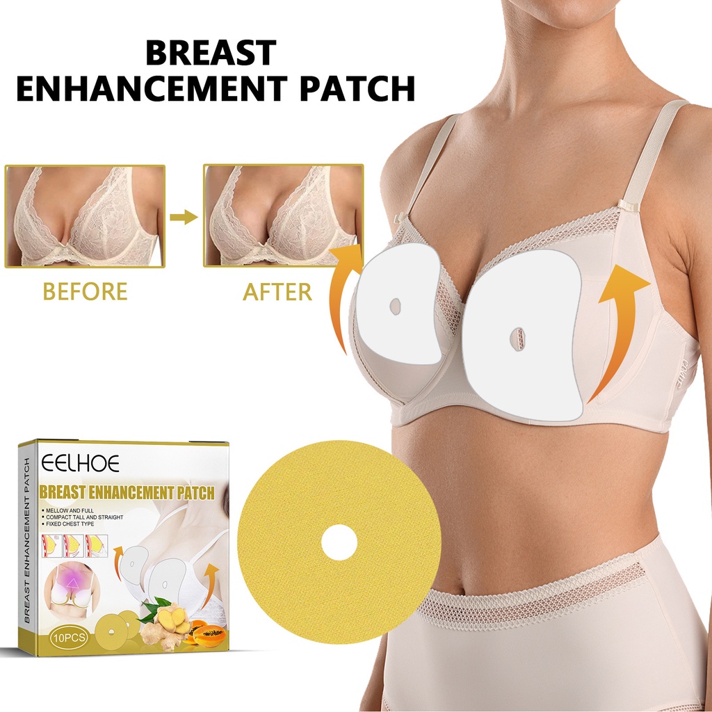 Patch Firmador para Seios | Fórmula Natural de Gengibre e Mamão | Efeito Lifting Visível, Tonifica e Melhora a