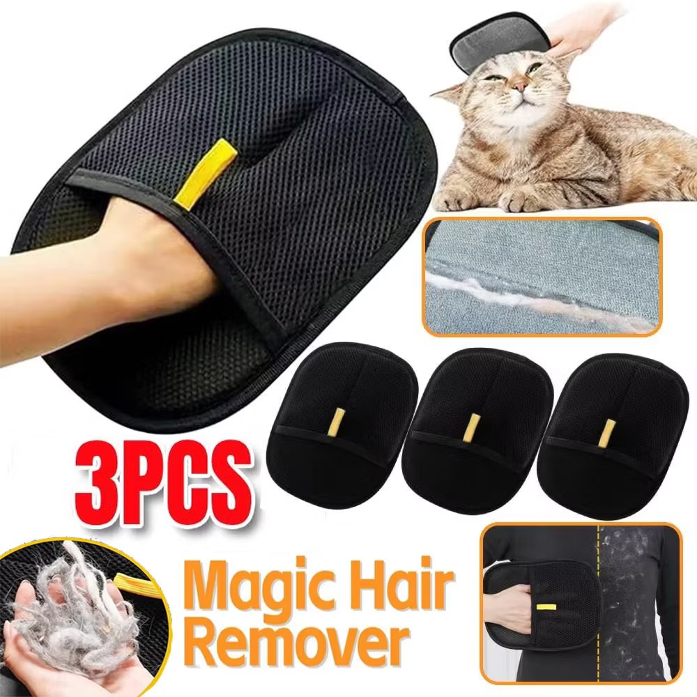 Luvas Eletrostáticas Para Remoção De Pelos De Animais De Estimação , Uma Escova Bidirecional E Maravilha Pegajosa , Limp